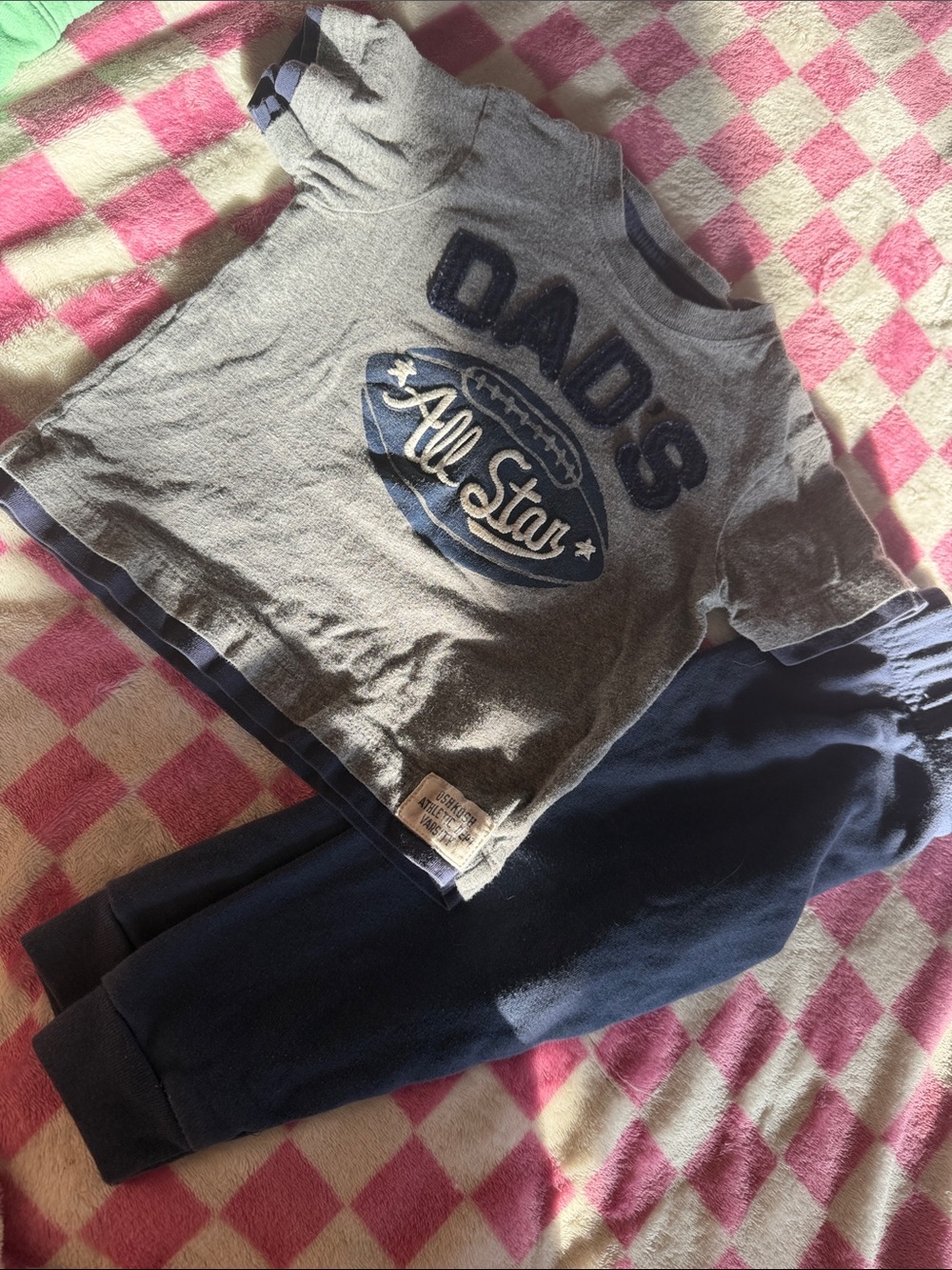 OshKosh B'gosh Gray and Navy 'Dads All Star' Kids Matching Set
